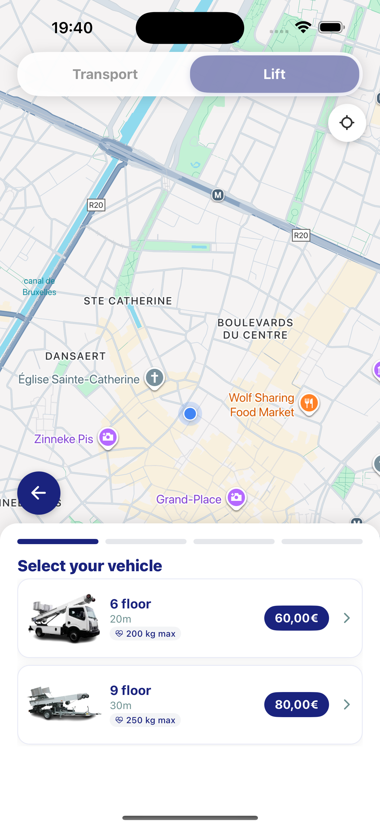 Lift - Select vehicle